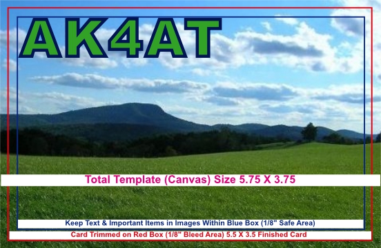 QSL Card Size Layout Guide